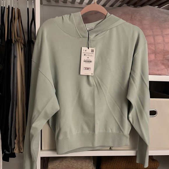 Zara Sage Green Hoodie - Picture 1 of 3